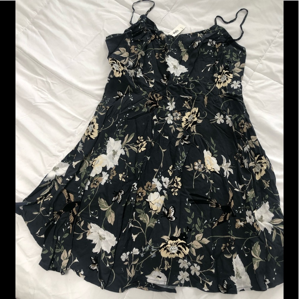 Women’s XL old navy grey floral cami dress